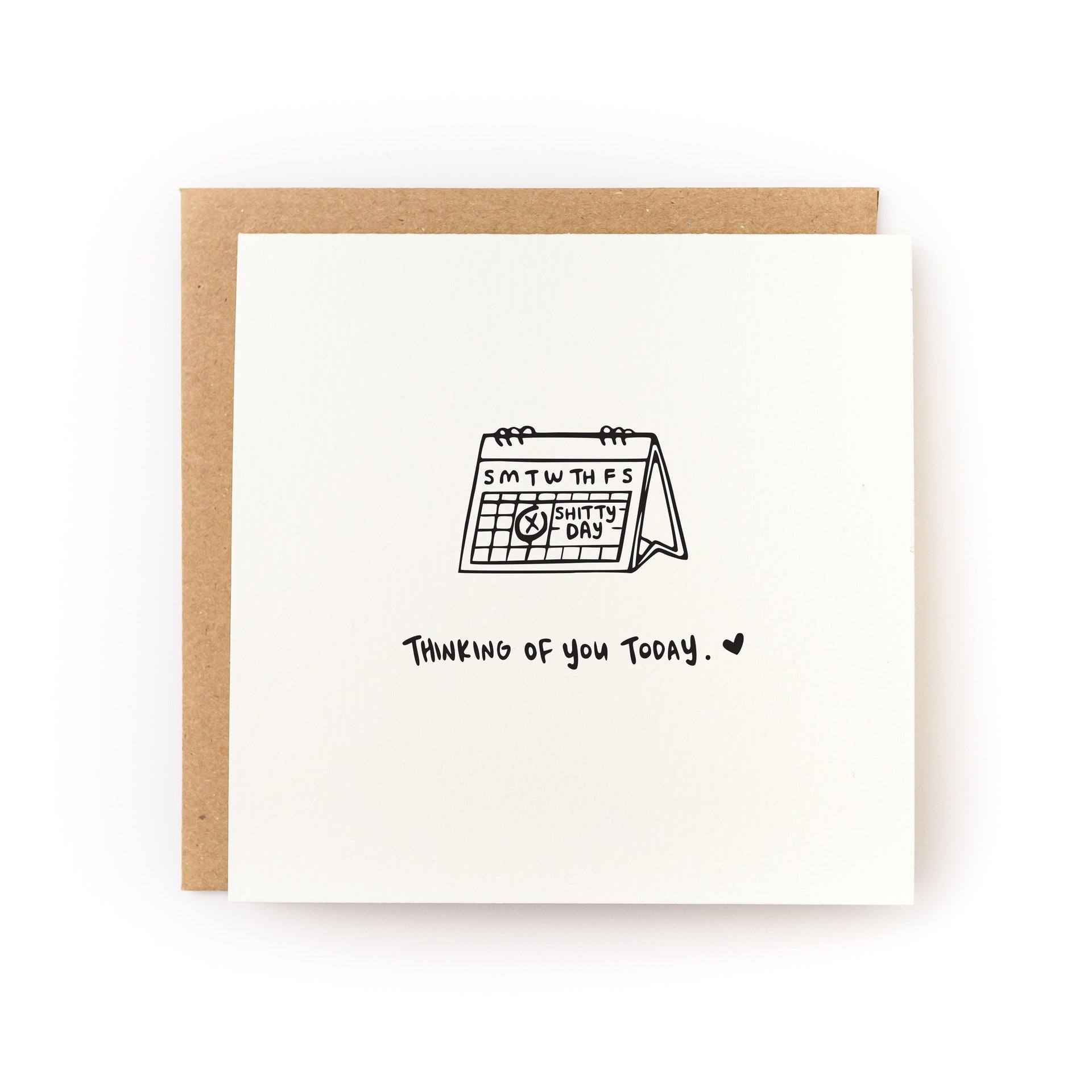 Thinking of You Today Sympathy Card - Letterpress Printed