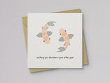 Lunar New Year Koi Fish Letterpress Card