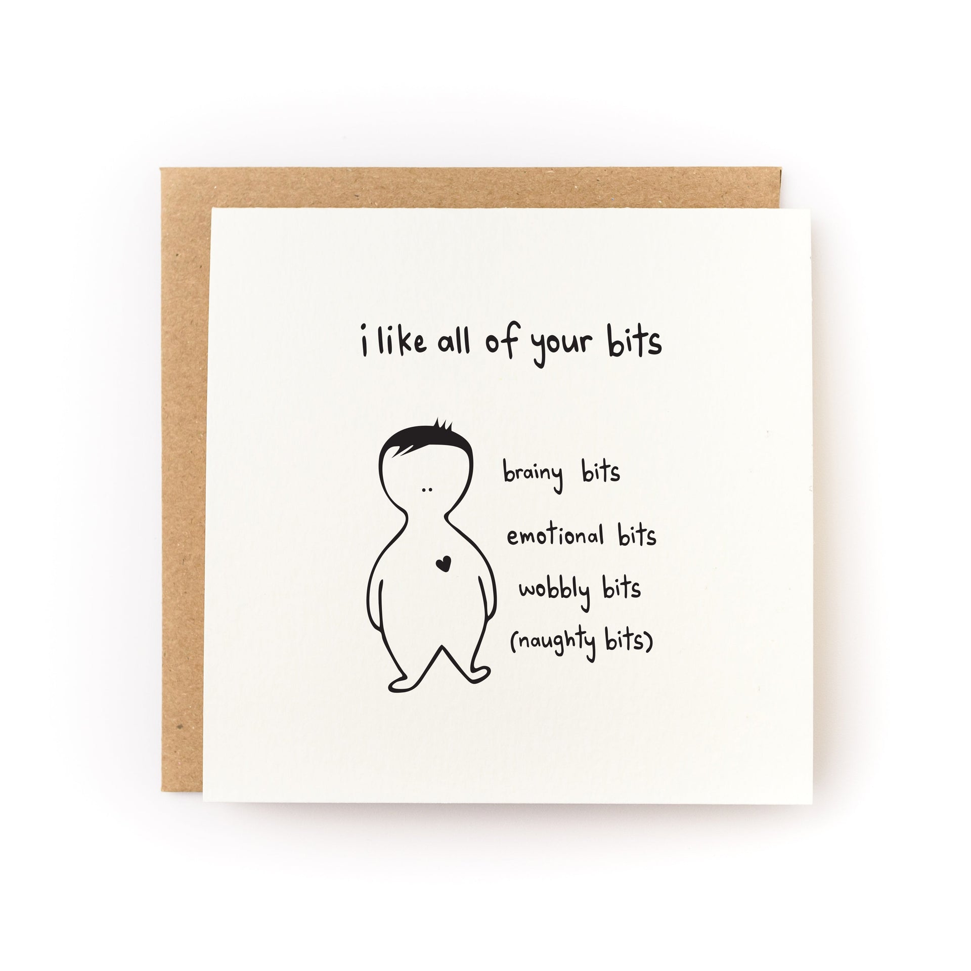 I Like All of Your Bits Love Card - Letterpress Printed – Kwohtations