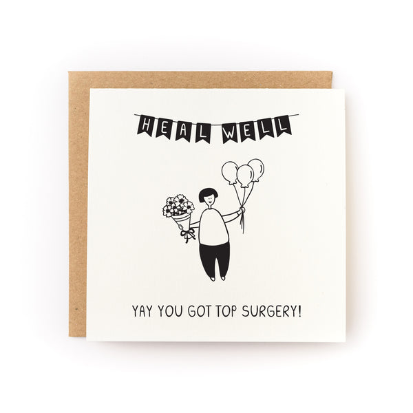 Yay You Got Top Surgery Gender Transition Letterpress Card