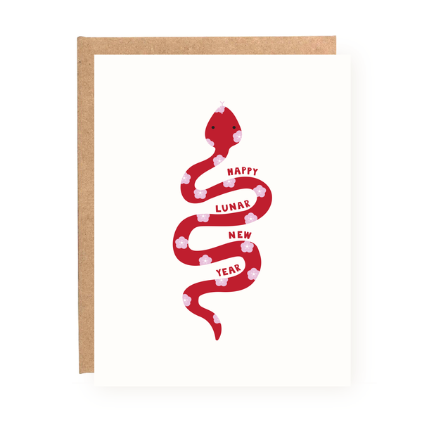 Lunar New Year Year of the Snake Holiday Card