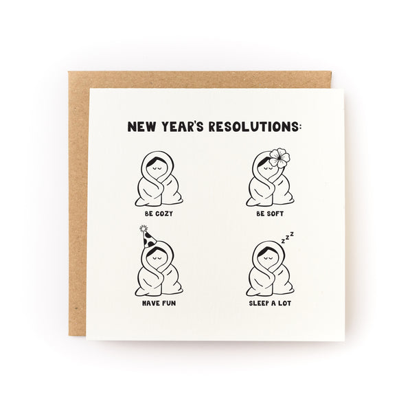 New Year's Resolutions Letterpress Card