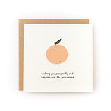 Lunar New Year Lucky Orange Letterpress Card