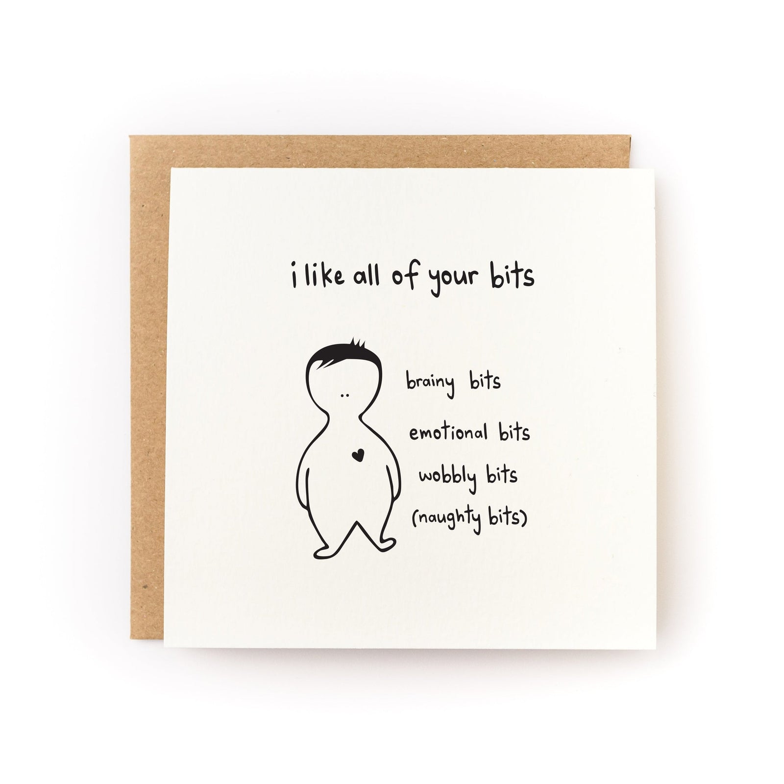 I Like All of Your Bits Love Card - Letterpress Printed – Kwohtations