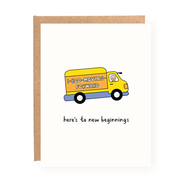 Moving Forward Letterpress Card
