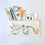 Make Your Own Way Forward Canvas Zipper Pouch
