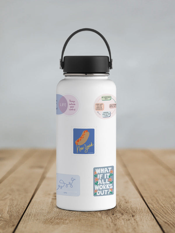 NYC Hot Dog Stamp Sticker