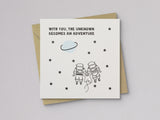 With You the Unknown Becomes an Adventure Love Card - additional product photo 1