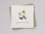Loveliest Birthday Dandelion Letterpress Card - additional product photo 1