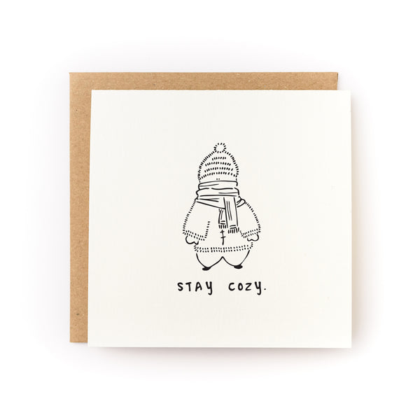 Stay Cozy Letterpress Card