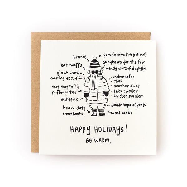 How To Dress For Winter Letterpress Card