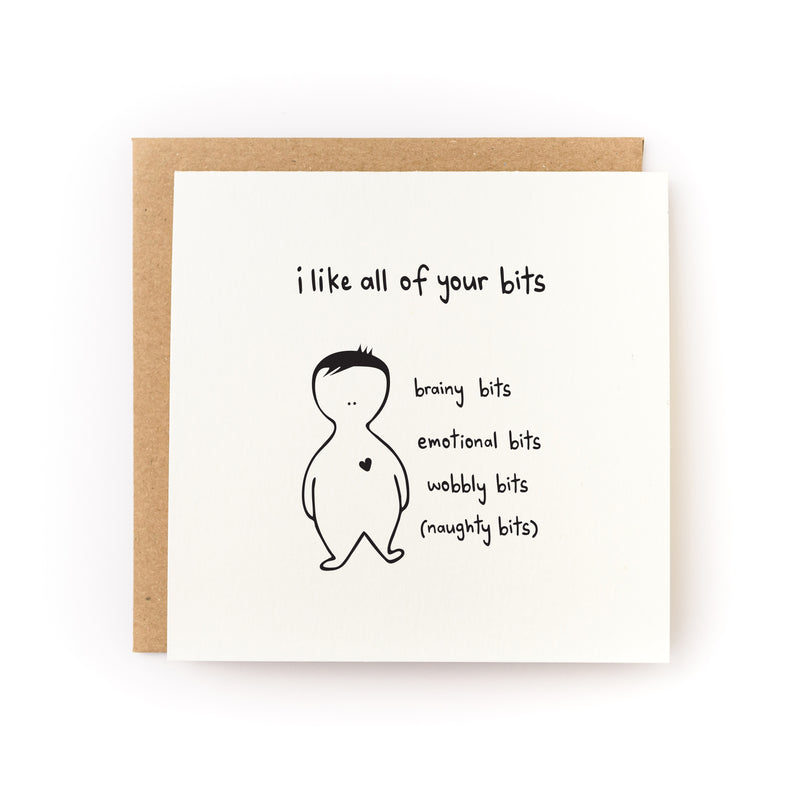 I Like All of Your Bits Letterpress Card