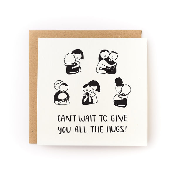 Can't Wait To Give You All The Hugs Letterpress Card