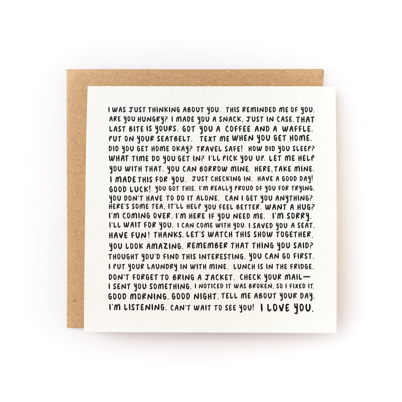 Love Languages Letterpress Card