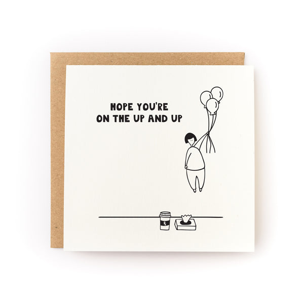 Hope You're On the Up and Up Letterpress Card
