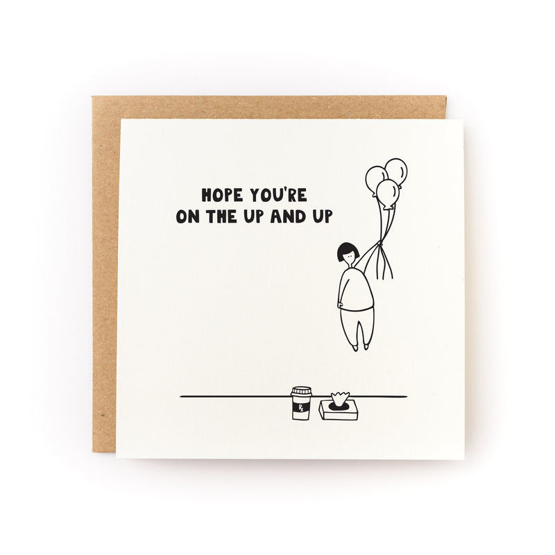 Hope You're On the Up and Up Letterpress Card