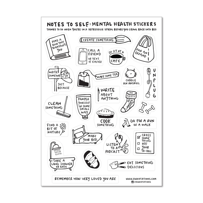 Self Care Sticker Sheet Variety Pack! – Kwohtations