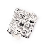 Folded Home is Where the Food is Cotton Tea Towel featuring cute foods like pasta, pirogies, and bacon.