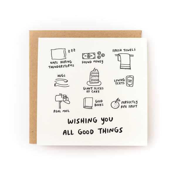 Wishing You All Good Things Letterpress Card