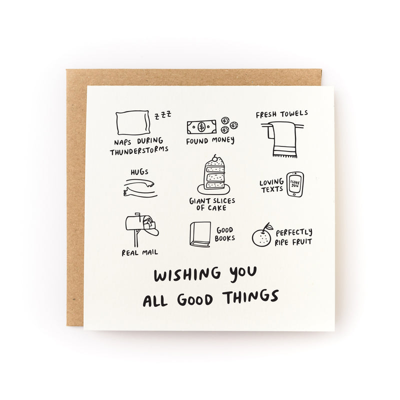 Wishing You All Good Things Letterpress Card